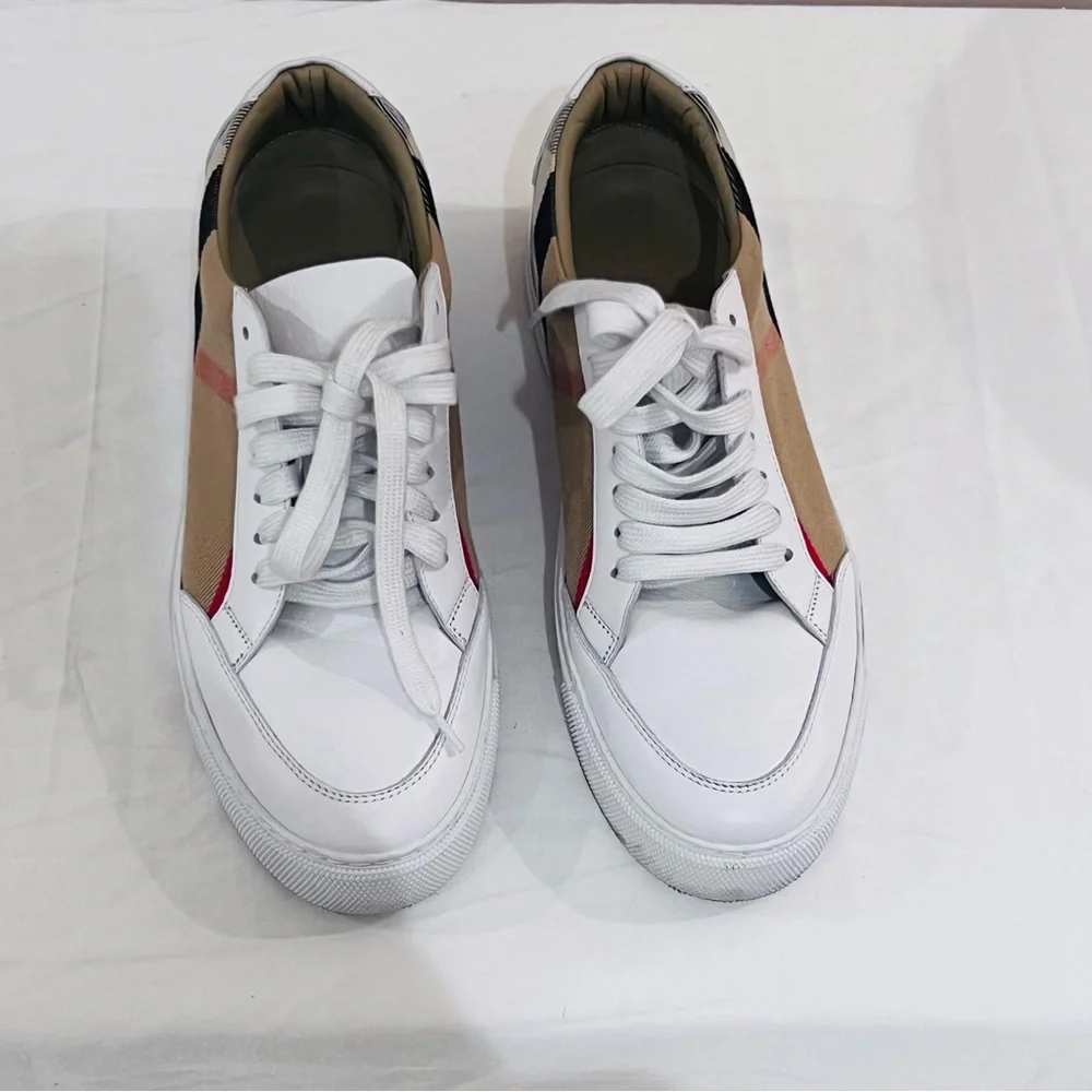 Burberry New Salmon Low Top Tessuto Check  Sneakers - Picture 2 of 7